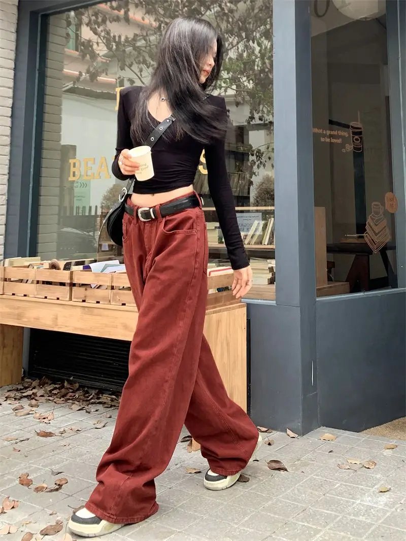 Red Baggy Jeans