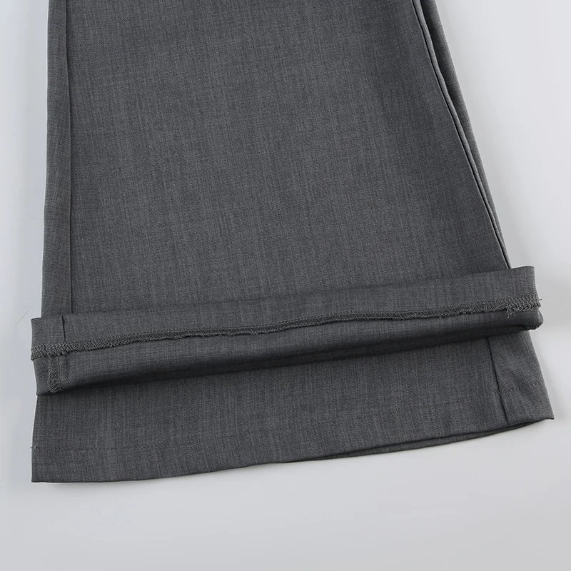 Basic Grey Low Waist Pants