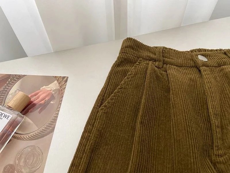 High Waist Corduroy Pants