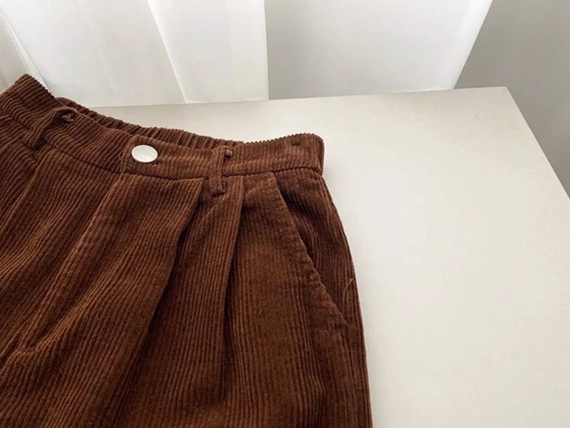 High Waist Corduroy Pants