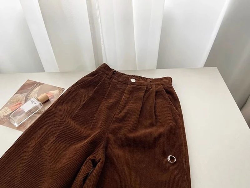 High Waist Corduroy Pants