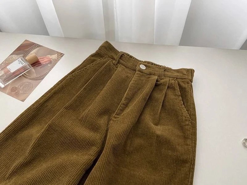 High Waist Corduroy Pants