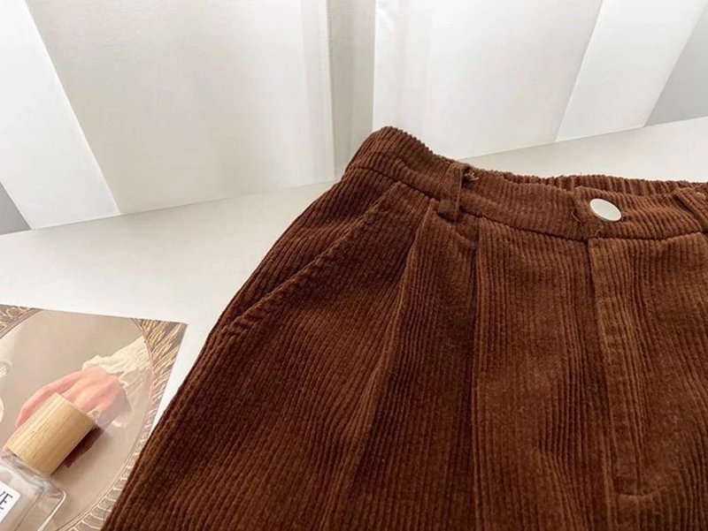 High Waist Corduroy Pants