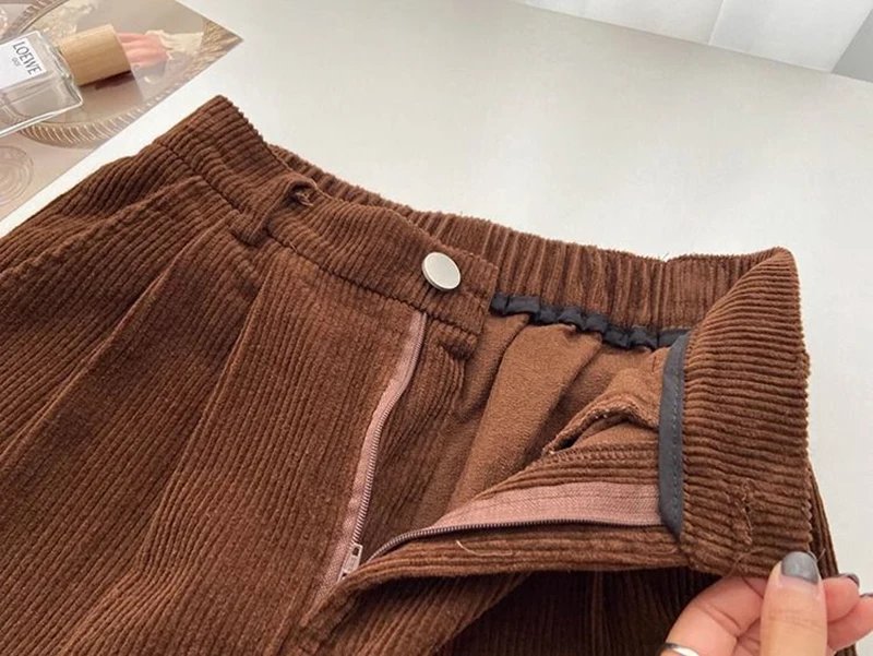 High Waist Corduroy Pants