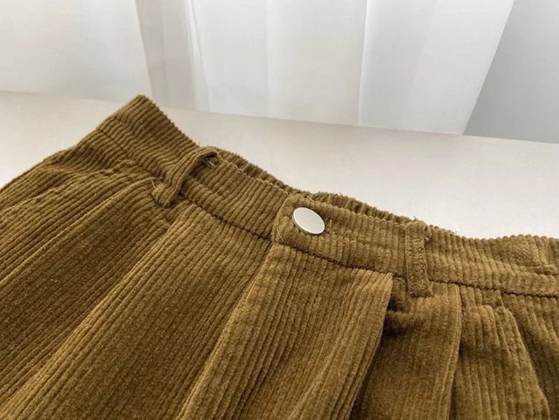 High Waist Corduroy Pants