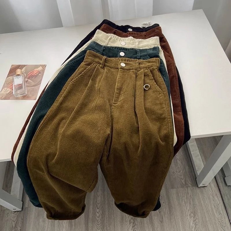 High Waist Corduroy Pants