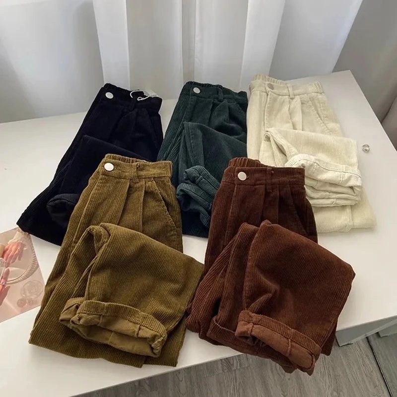 High Waist Corduroy Pants