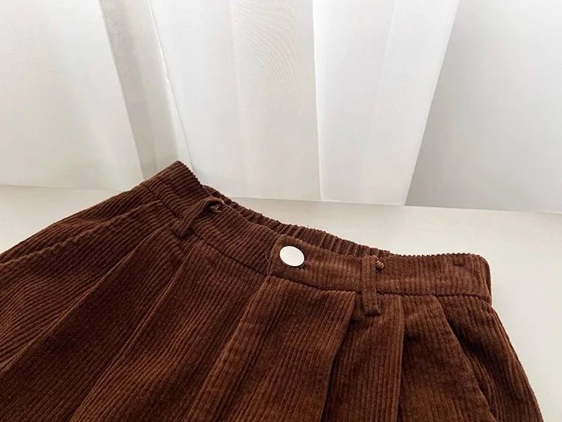 High Waist Corduroy Pants