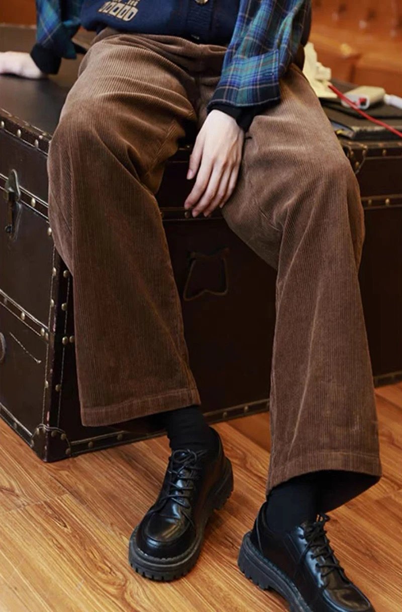 High Waist Corduroy Pants