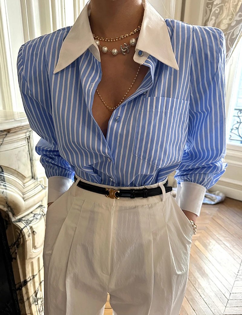 Elegant Striped Blouses