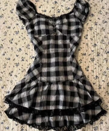 Lattice Vintage Short Dress