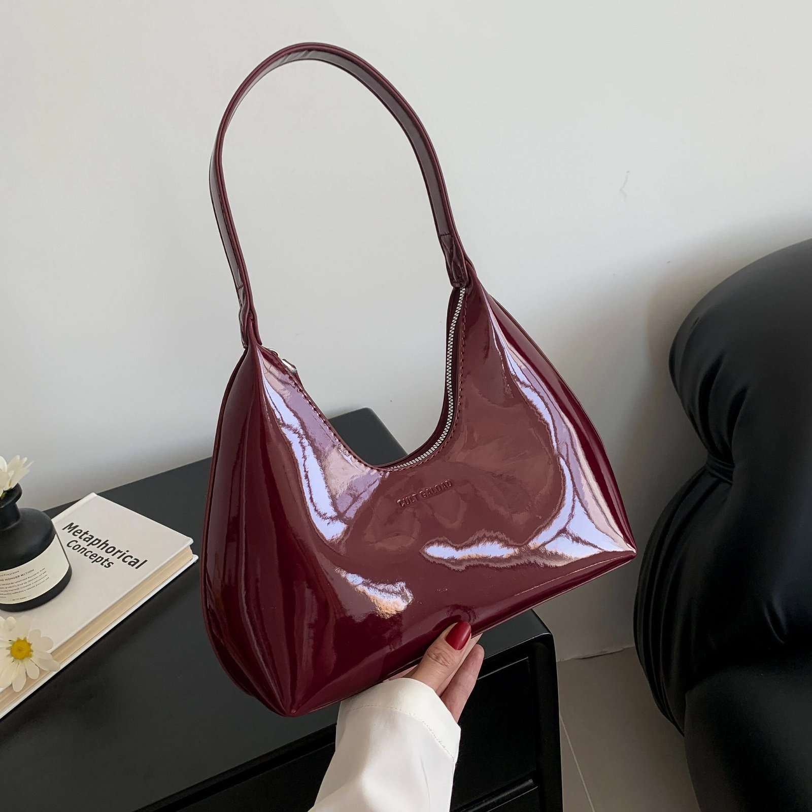 Patent Leather Shoulder Bag