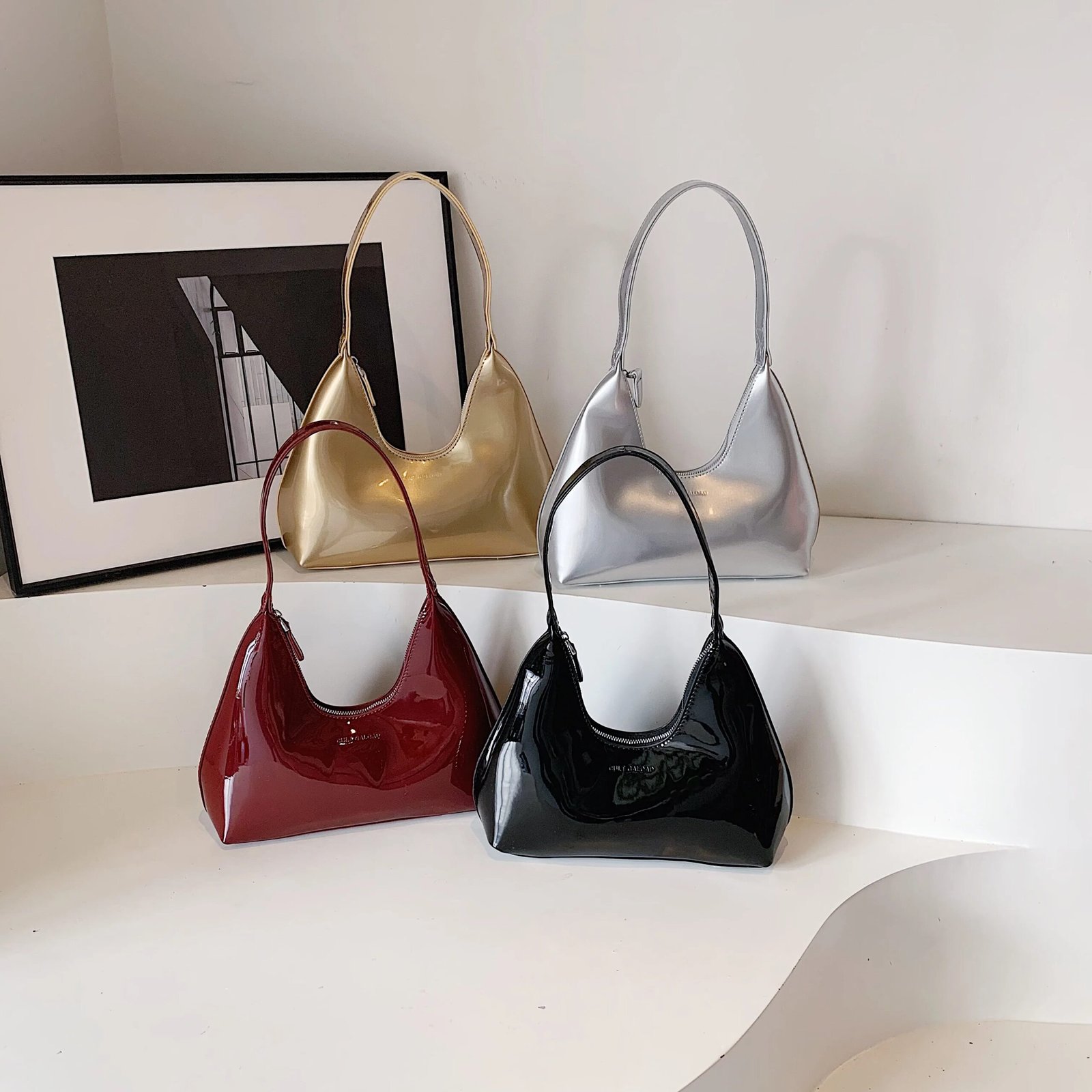 Patent Leather Shoulder Bag