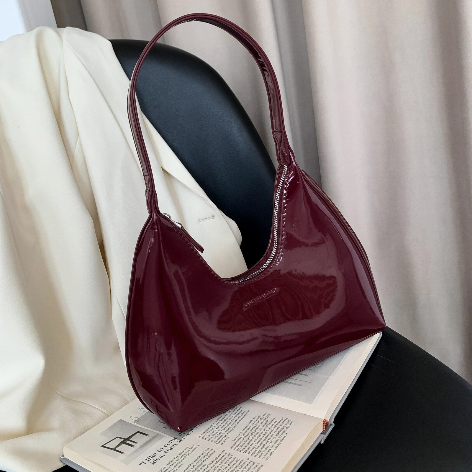 Patent Leather Shoulder Bag