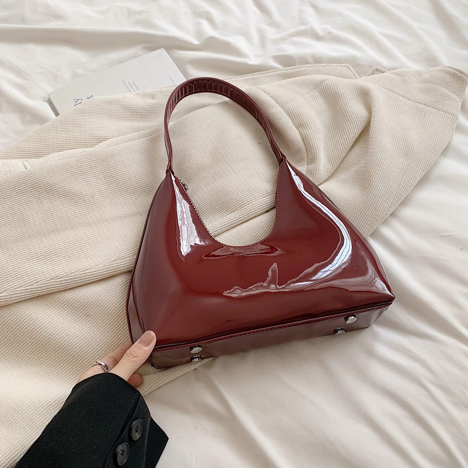 Patent Leather Shoulder Bag