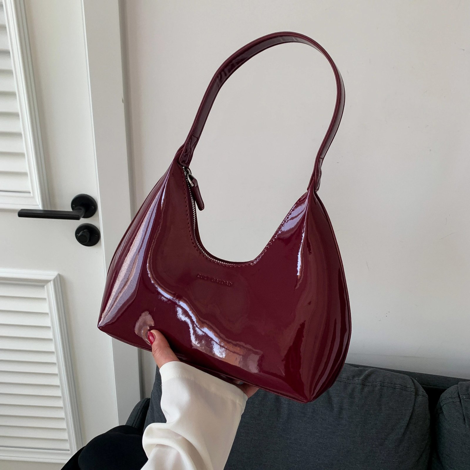 Patent Leather Shoulder Bag