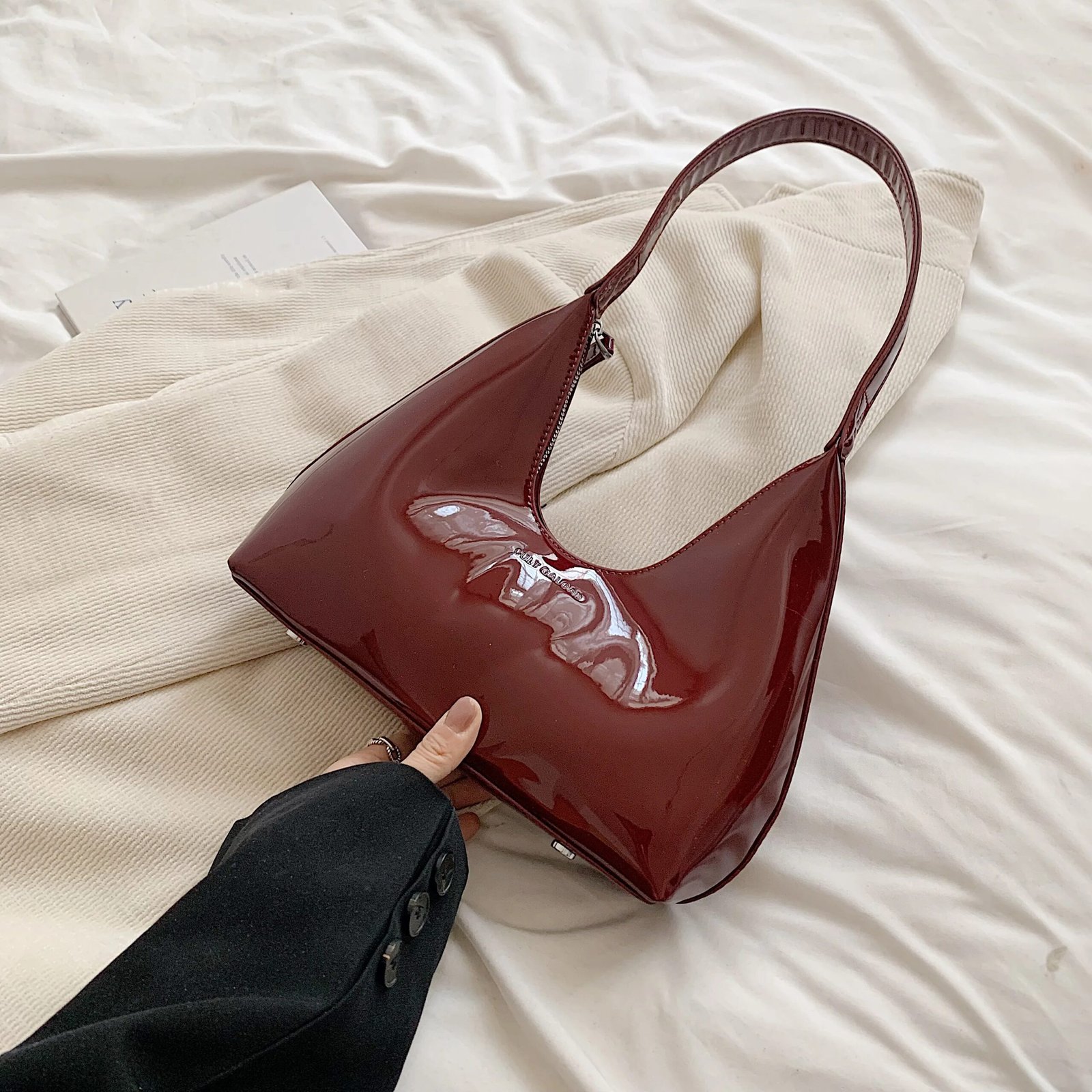 Patent Leather Shoulder Bag