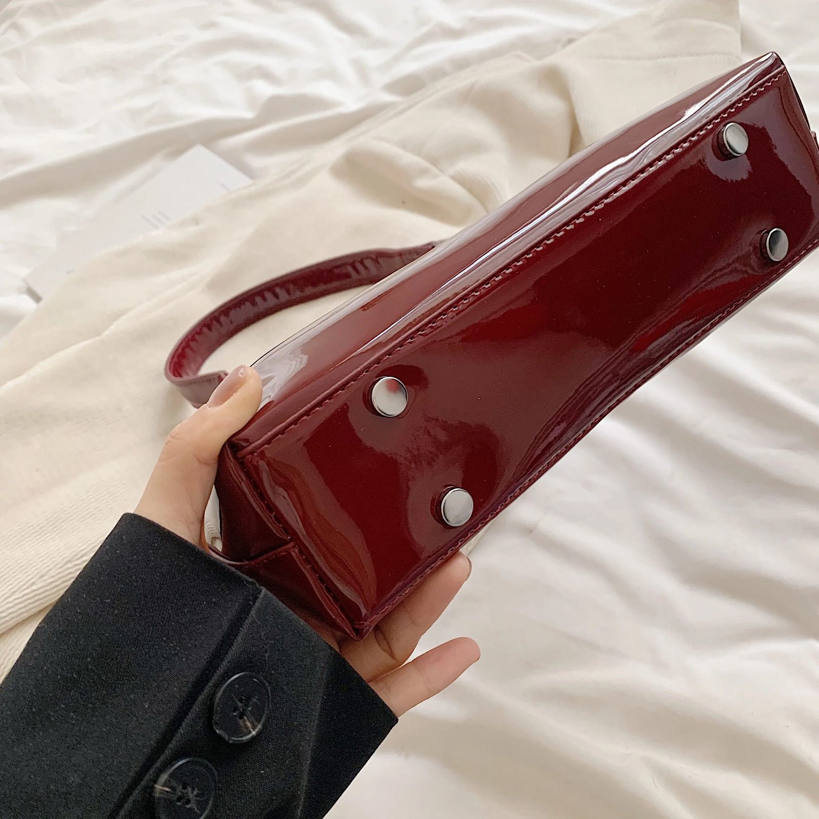 Patent Leather Shoulder Bag