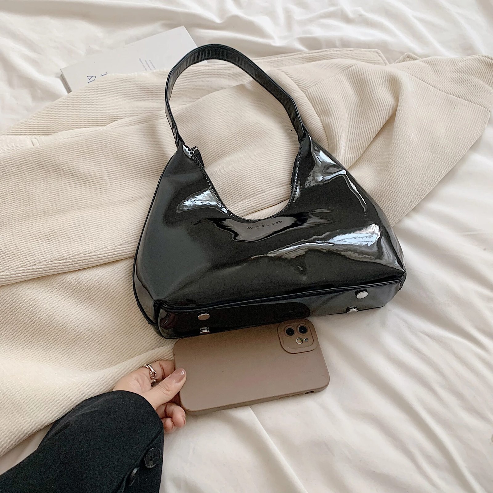 Patent Leather Shoulder Bag