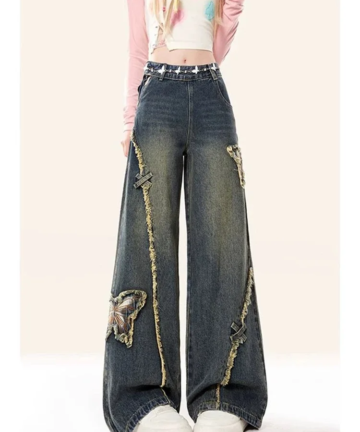 Vintage Tassels Butterfly Jeans