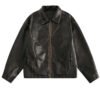 Butterfly Distressed Leather Jacket