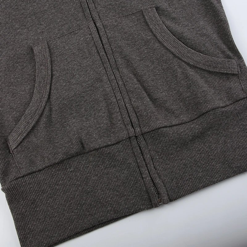 Zip Up Crop Hoodie