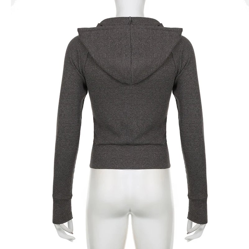 Zip Up Crop Hoodie