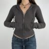 Zip Up Crop Hoodie