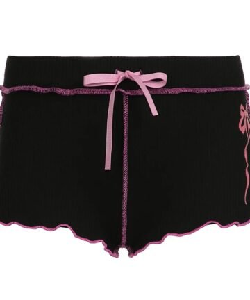 Bow Ruched Skinny Hotpants