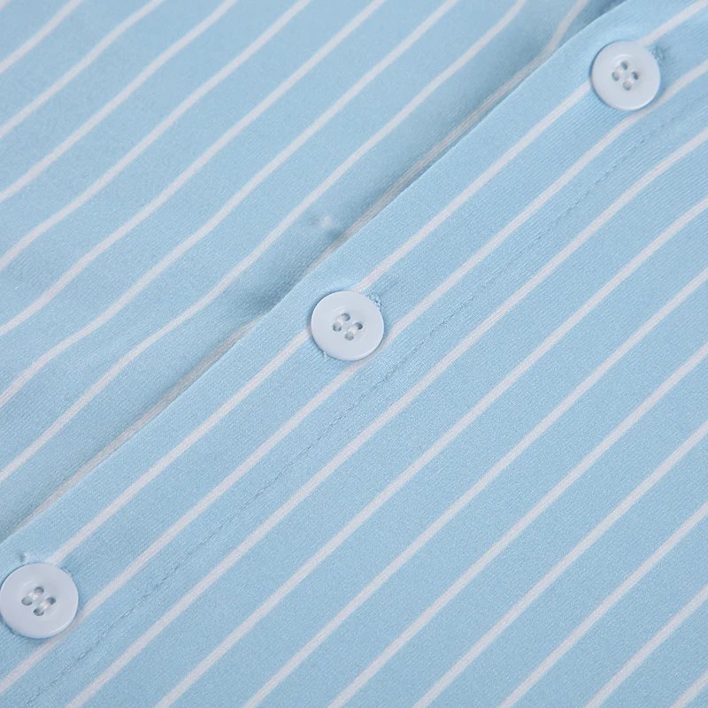 Blue Stripe Short Sleeve Shirt