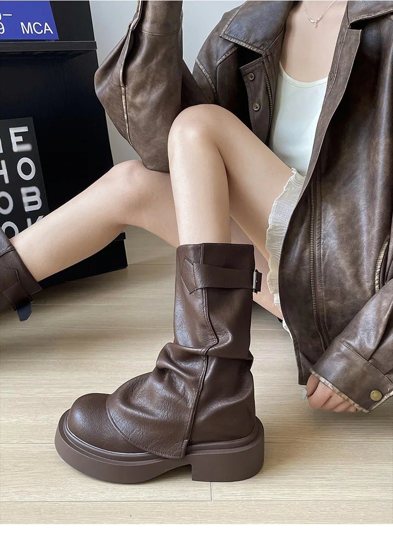 Grunge Style Slouch Boots