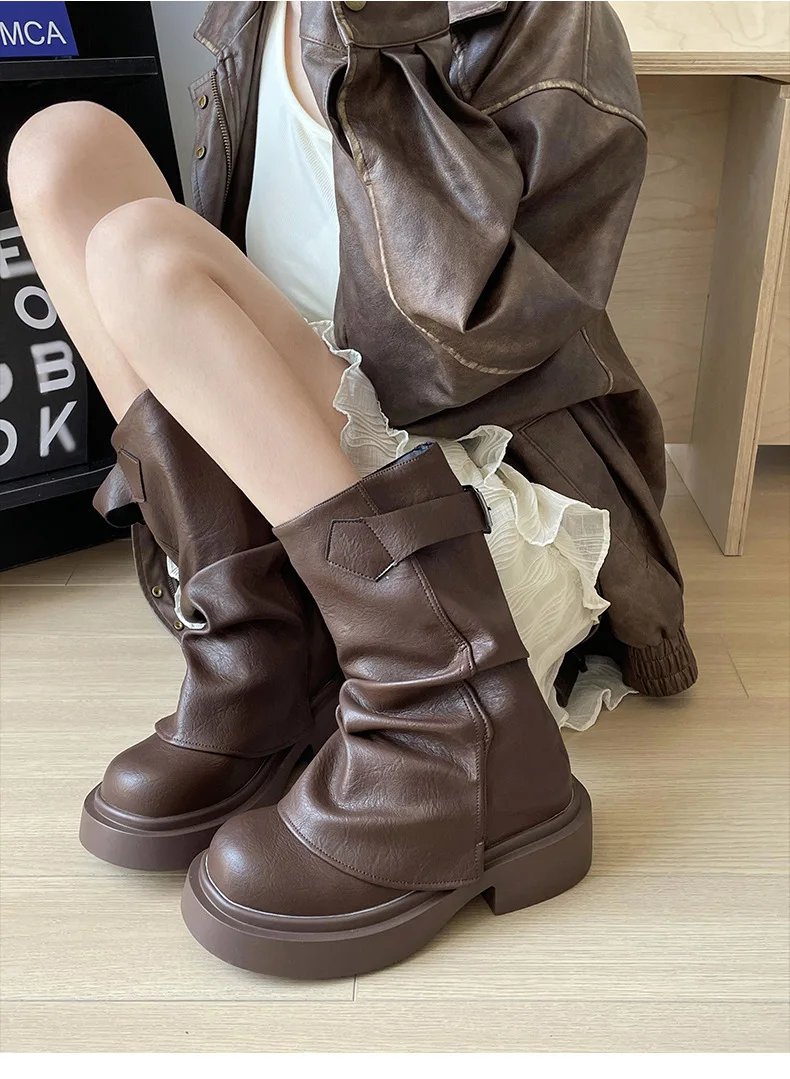 Grunge Style Slouch Boots