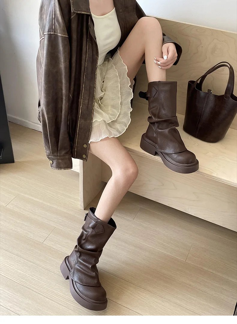 Grunge Style Slouch Boots