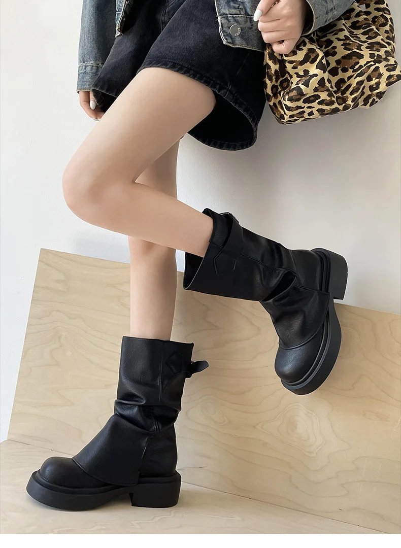 Grunge Style Slouch Boots