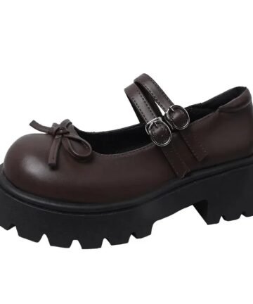 Bowknot Platform Oxford Glossy Shoes