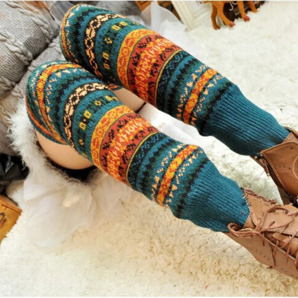 Knitted Leg Warmers for Christmas Gift