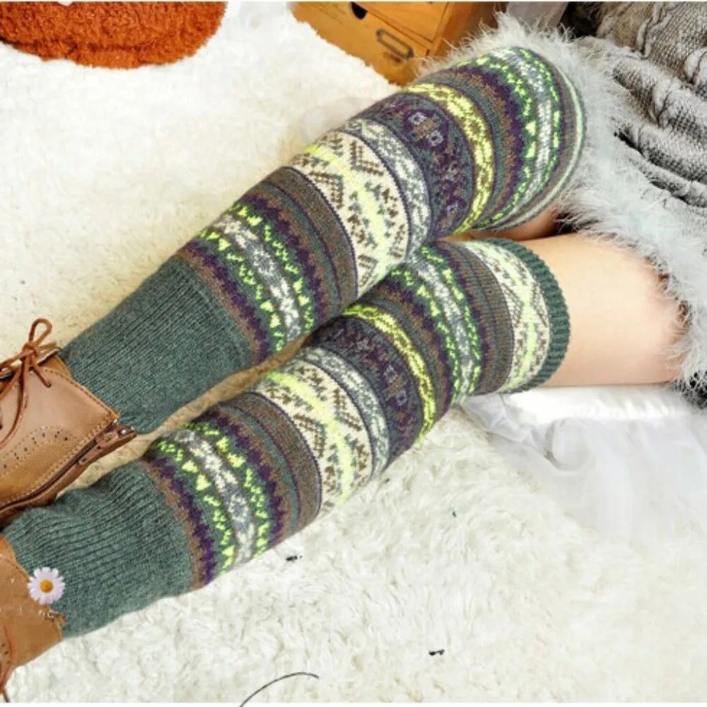 Knitted Leg Warmers for Christmas Gift