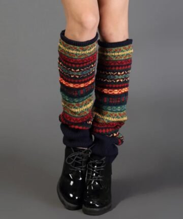 Knitted Leg Warmers for Christmas Gift