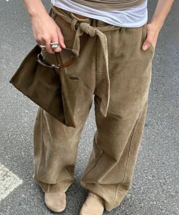 Vintage Brown Wide Corduroy Pants