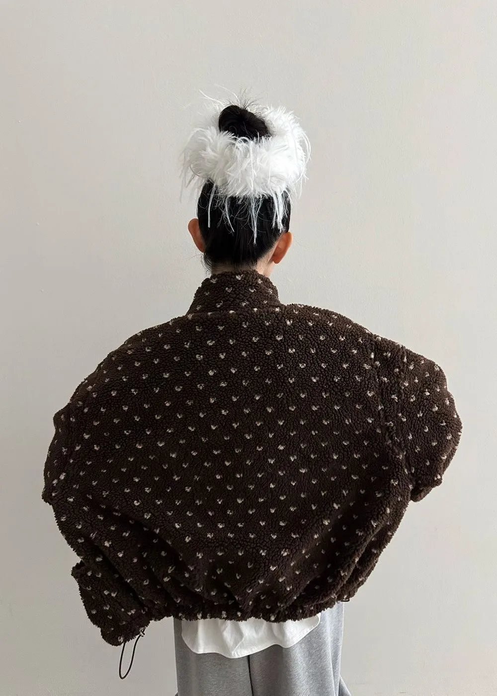 Lambswool Stand Collar Jacket