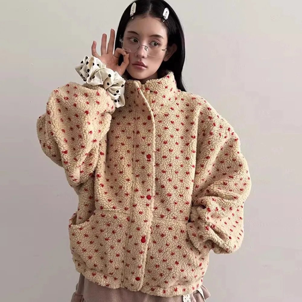 Lambswool Stand Collar Jacket