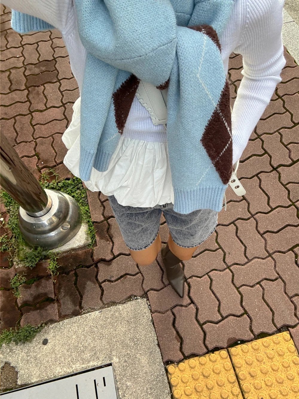 Argyle Cardigans Knit Sweater