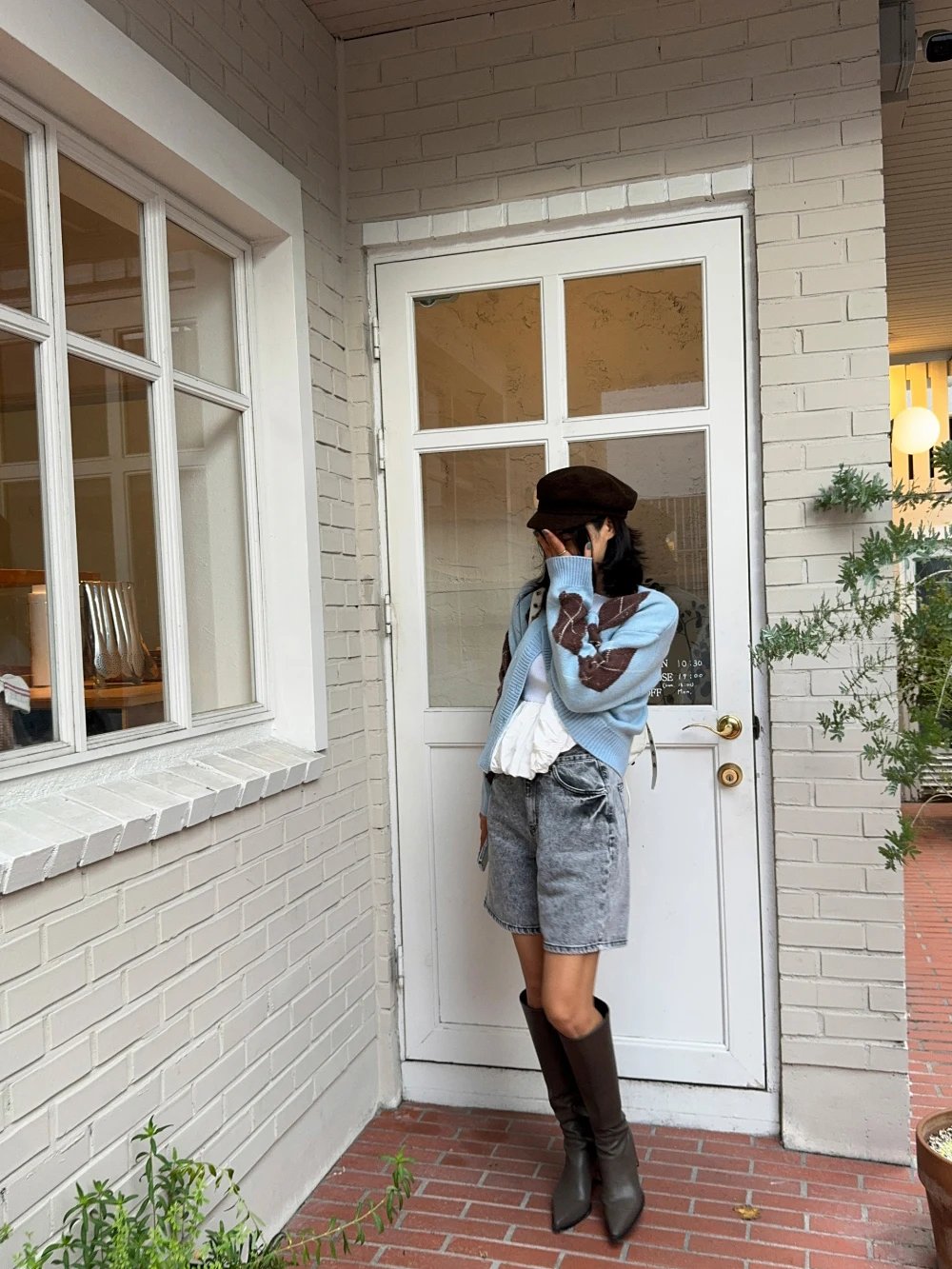 Argyle Cardigans Knit Sweater