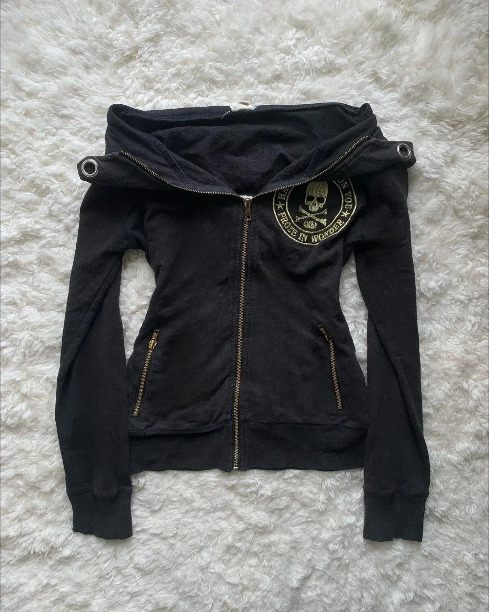 Emo Fashion Rivet Zipper Hoodie Emo Fashion Rivet Zipper Hoodie