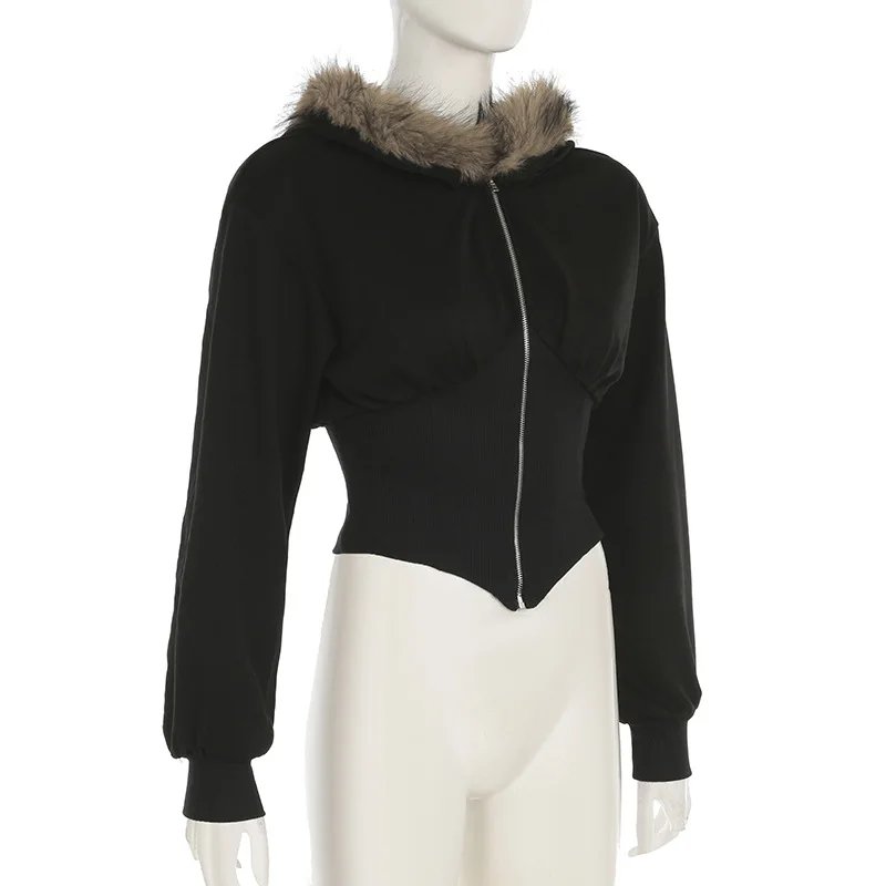 Goth Dark Faux Fur Collar S Goth Dark Faux Fur Collar S