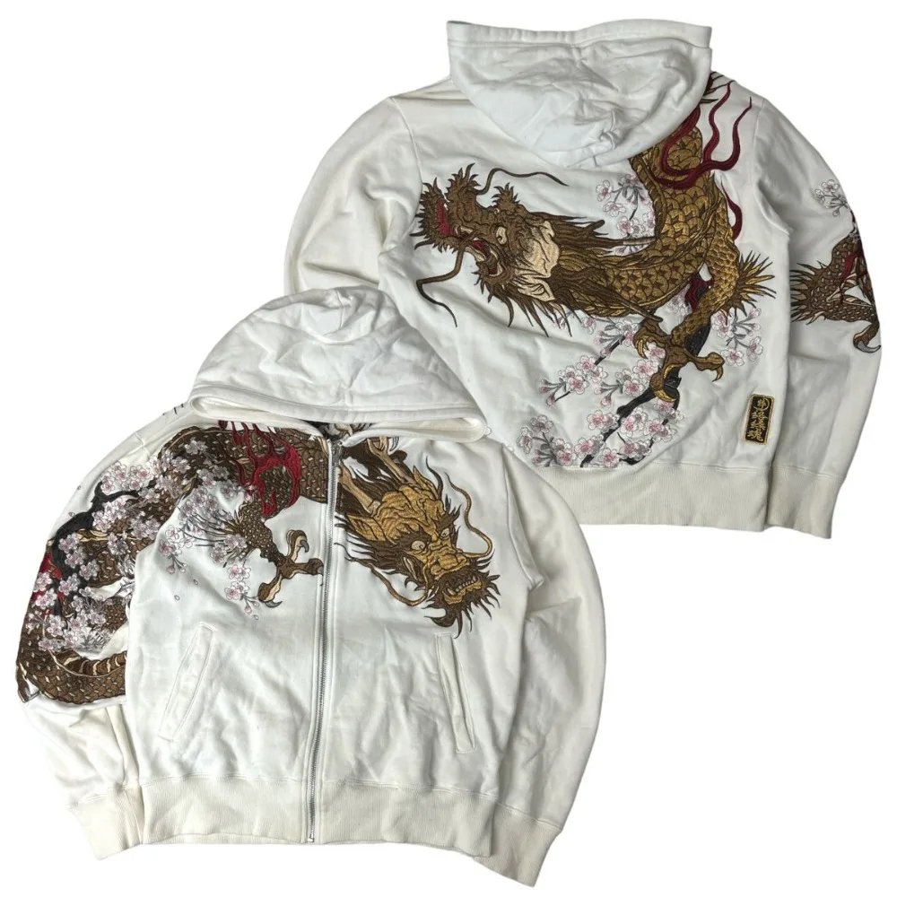 Harajuku Cherry Blossom Dragon Hoodie