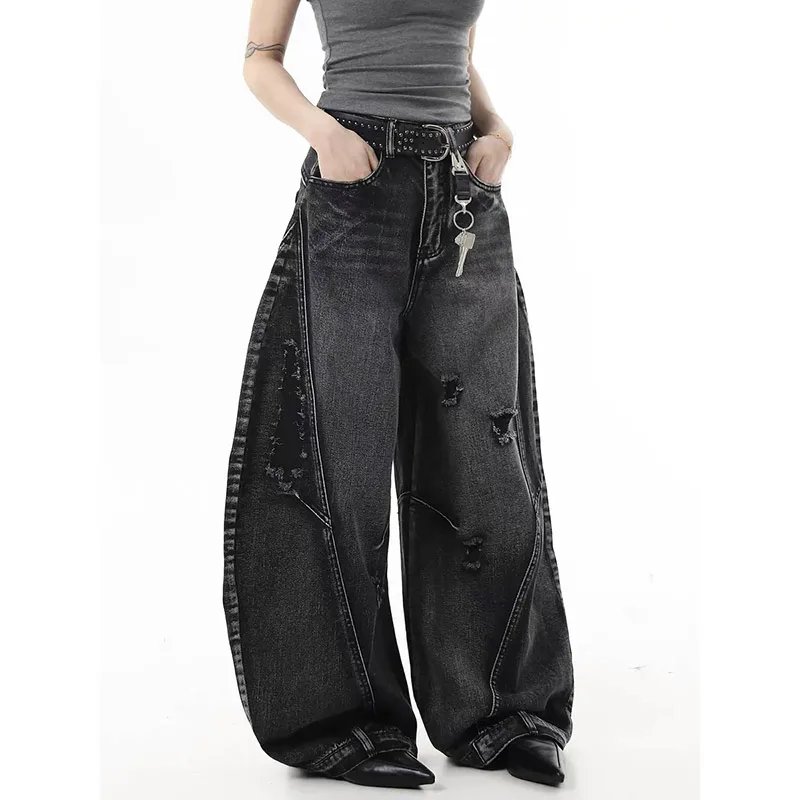 Y2K Black Graffiti Jeans