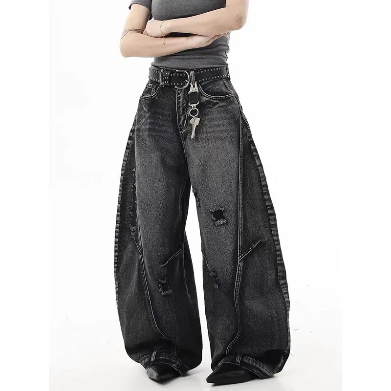 Y2K Black Graffiti Jeans