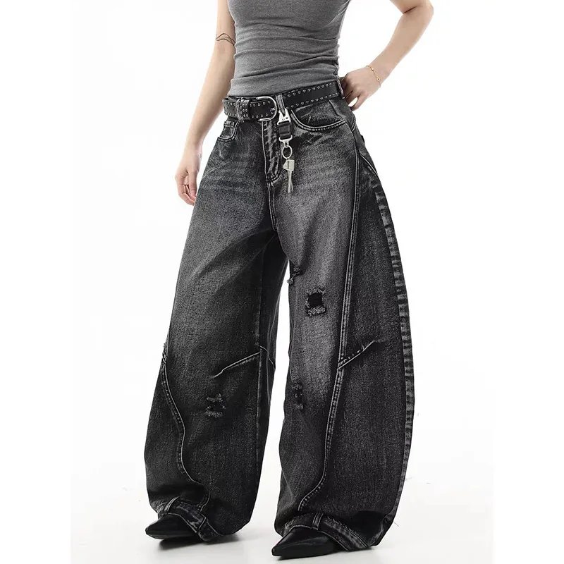 Y2K Black Graffiti Jeans