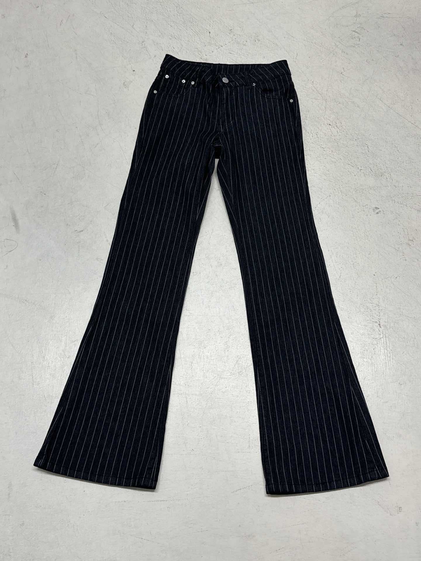 Retro Lace-Up Low Rise Pants Women